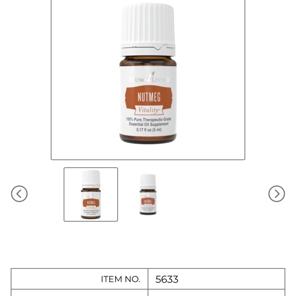 Young Living | Nutmeg Vitality Essential Oil